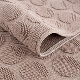 Badmat Kelim Wasbaar Taupe Laagpolig Badkamer Toiletmat  Anti Slip