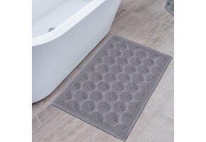 Badmat Kelim Wasbaar Grijs Laagpolig Badkamer Toiletmat  Anti Slip