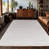 Arte Designer Vloerkleed Laagpolig Luxe Tapijt - Woonkamer Slaapkamer -  Creme