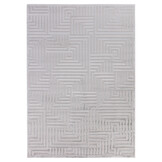 Arte Designer Vloerkleed Laagpolig Luxe Tapijt - Woonkamer Slaapkamer -  Zilver / Grijs