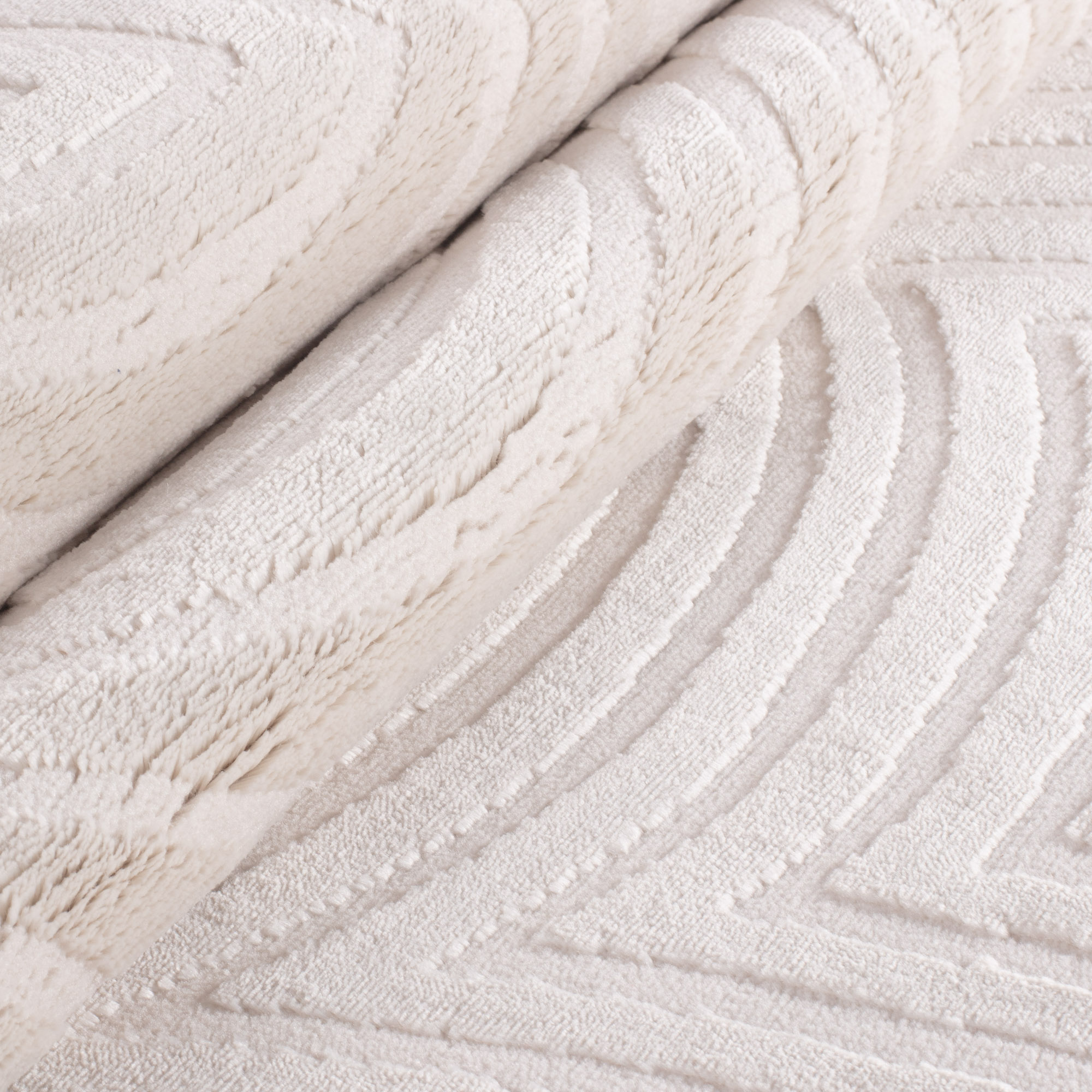 Arte Designer Vloerkleed Laagpolig Luxe Tapijt - Woonkamer Slaapkamer - Creme