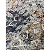 Picasso Sarough Rond Vloerkleed Vintage Tapijt Woonkamer - Multi / Grijs