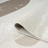 Tapijtenloods Mara Giraffe Vloerkleed Kinderkamer Creme Laagpolig Tapijt