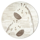 Tapijtenloods Mara Giraffe Vloerkleed Kinderkamer Creme Laagpolig Tapijt