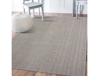 Natural Vloerkleed Wol Polyester Effen Laagpolig Vloerkleed Woonkamer Slaapkamer Grijs