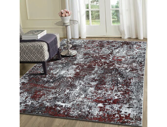 Nostalgia Abstract Rechthoek Laagpolig Vloerkleed Wasbaar Anti-Slip Woonkamer Slaapkamer Rood