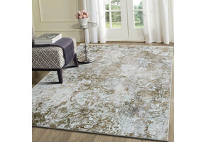 Nostalgia Abstract Rechthoek Laagpolig Vloerkleed Wasbaar Anti-Slip Woonkamer Slaapkamer Beige