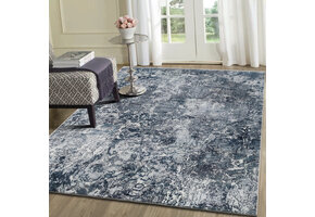 Nostalgia Abstract Rechthoek Laagpolig Vloerkleed Wasbaar Anti-Slip Woonkamer Slaapkamer Blauw
