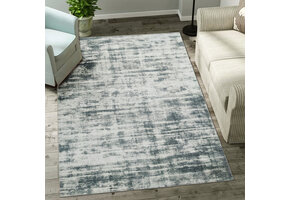 Nostalgia Modern Rechthoek Laagpolig Vloerkleed Wasbaar Anti-Slip Woonkamer Slaapkamer Blauw