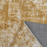 Nostalgia Vintage Rechthoek Laagpolig Vloerkleed Wasbaar Anti-Slip Woonkamer Slaapkamer Geel