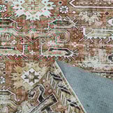 Nostalgia Oriental Vintage Rechthoek Laagpolig Vloerkleed Wasbaar Anti-Slip Woonkamer Slaapkamer Terra Multi