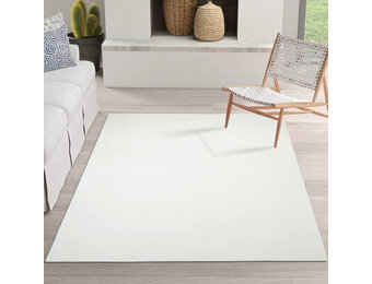 Plushies Wasbaar Anti-Slip Vloerkleed Fluffy Soft Effen Rechthoek Woonkamer Slaapkamer Wit