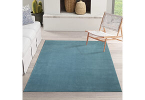 Plushies Wasbaar Anti-Slip Vloerkleed Fluffy Soft Effen Rechthoek Woonkamer Slaapkamer Blauw