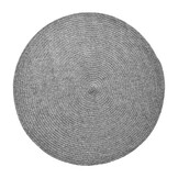 Corda Buitenkleed - Gevlochten - Handgemaakt - Rond - In & Outdoor Vloerkleed - Weerbestendig - Grijs