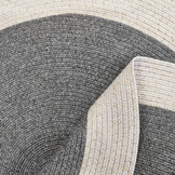 Corda Buitenkleed - Gevlochten - Handgemaakt - Rond - In & Outdoor Vloerkleed - Weerbestendig - Grijs Creme