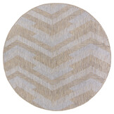 Solid Uni Buitenkleed - Weerbestendig - Rond Effen Vloerkleed - Tuin Balkon - Bruin