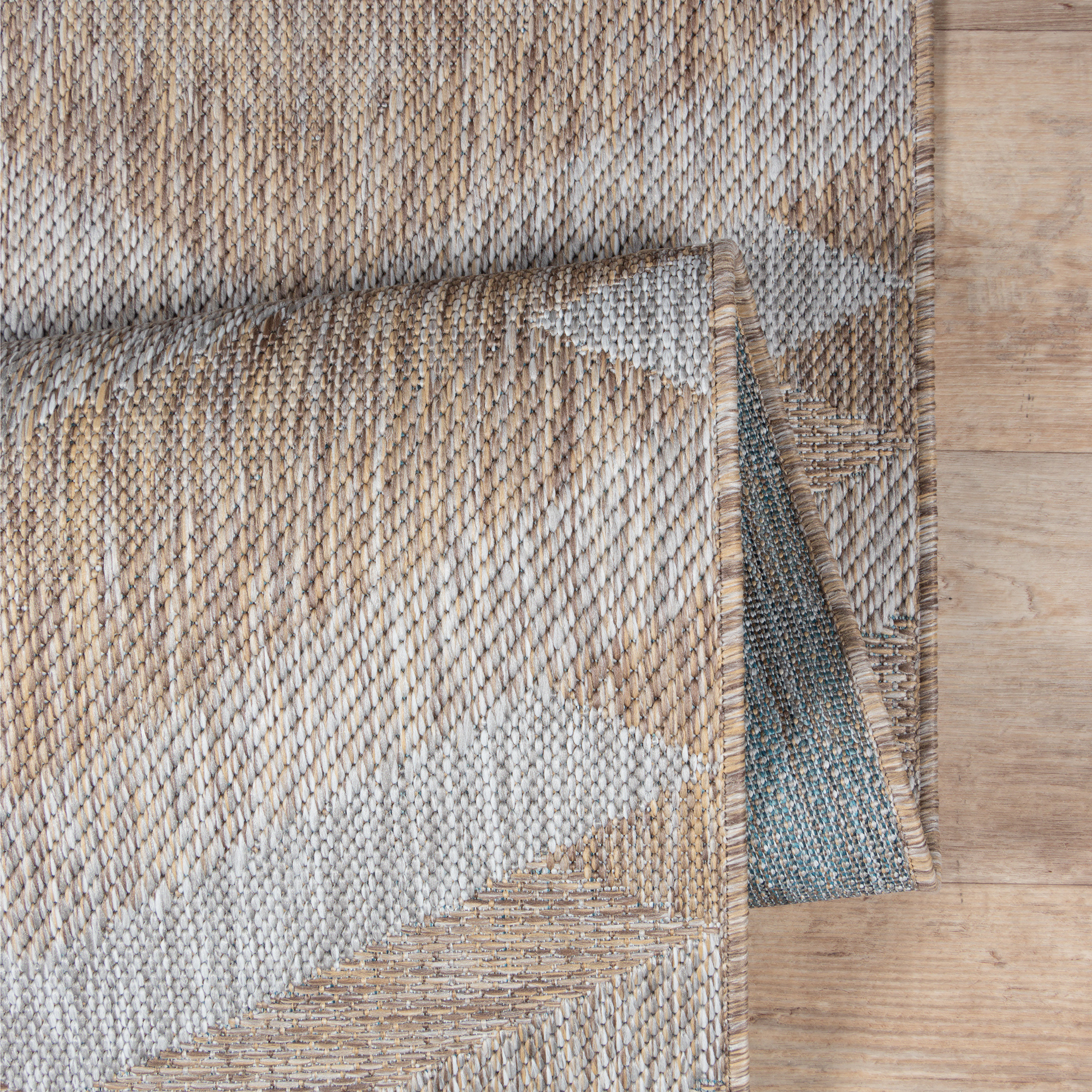 Solid Uni Buitenkleed - Weerbestendig - Effen Vloerkleed - Tuin Balkon - Bruin Beige