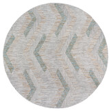 Solid Uni Rond Buitenkleed Grijs/Beige