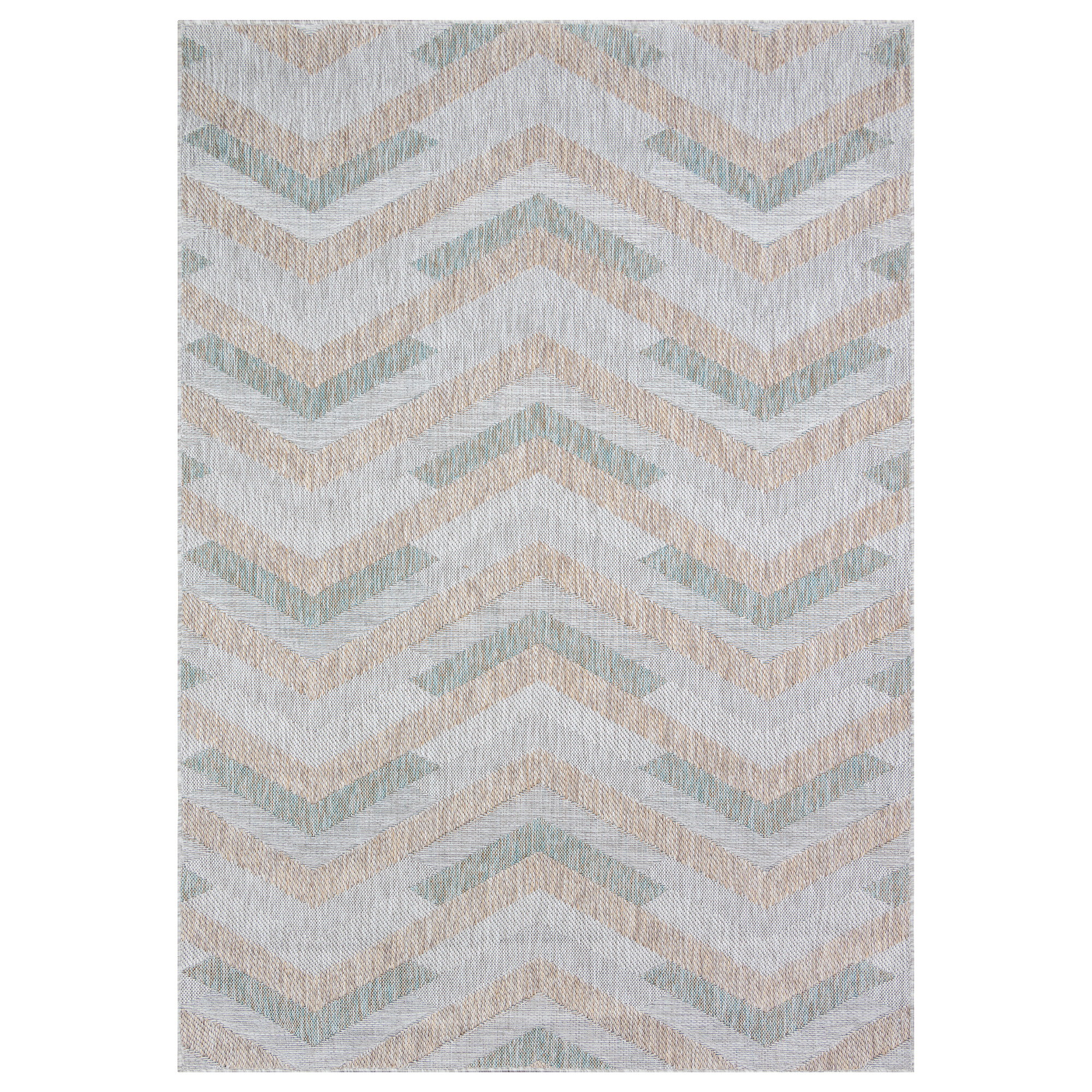 Solid Uni Buitenkleed - Weerbestendig - Effen Vloerkleed - Tuin Balkon - Grijs Beige
