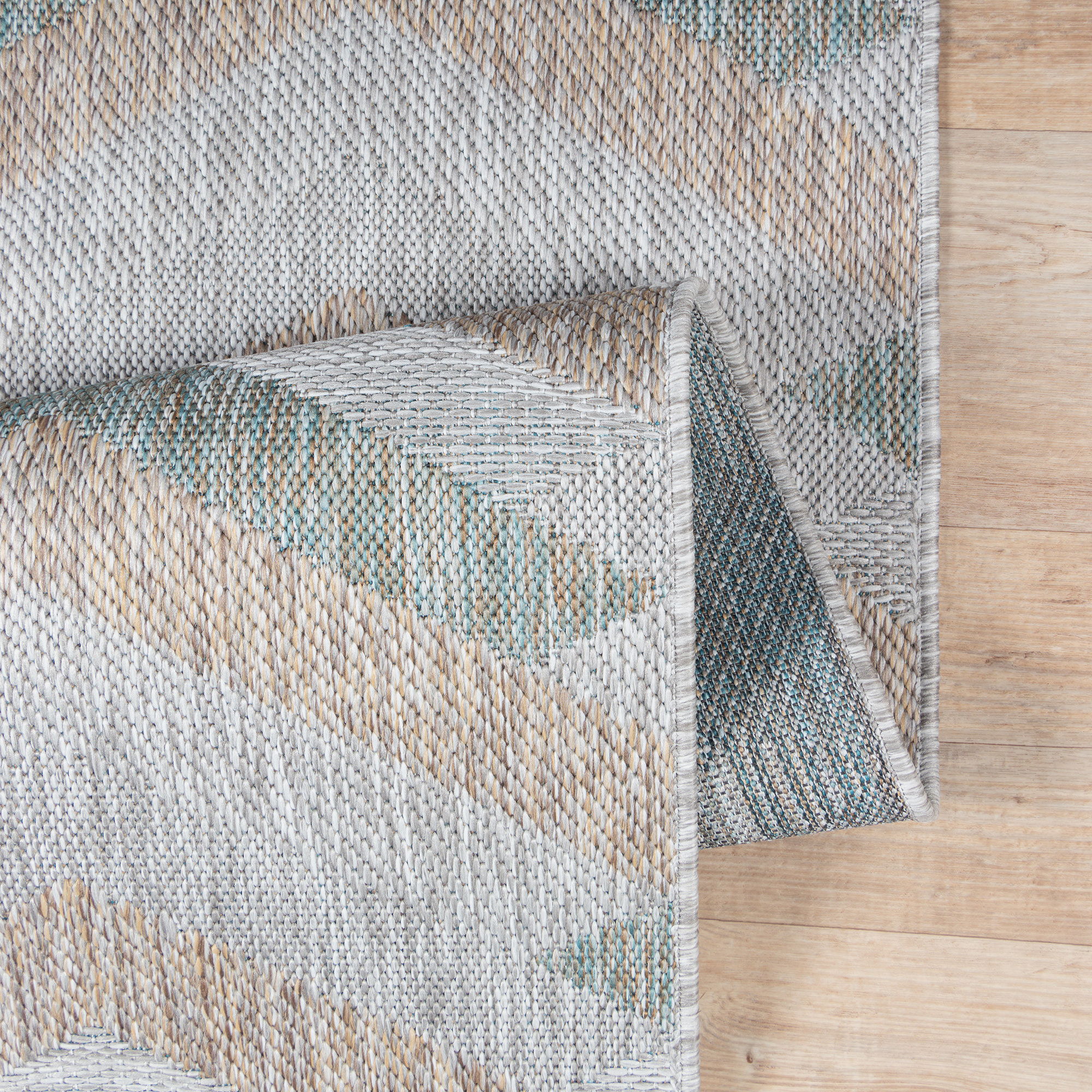 Solid Uni Buitenkleed - Weerbestendig - Effen Vloerkleed - Tuin Balkon - Grijs Beige