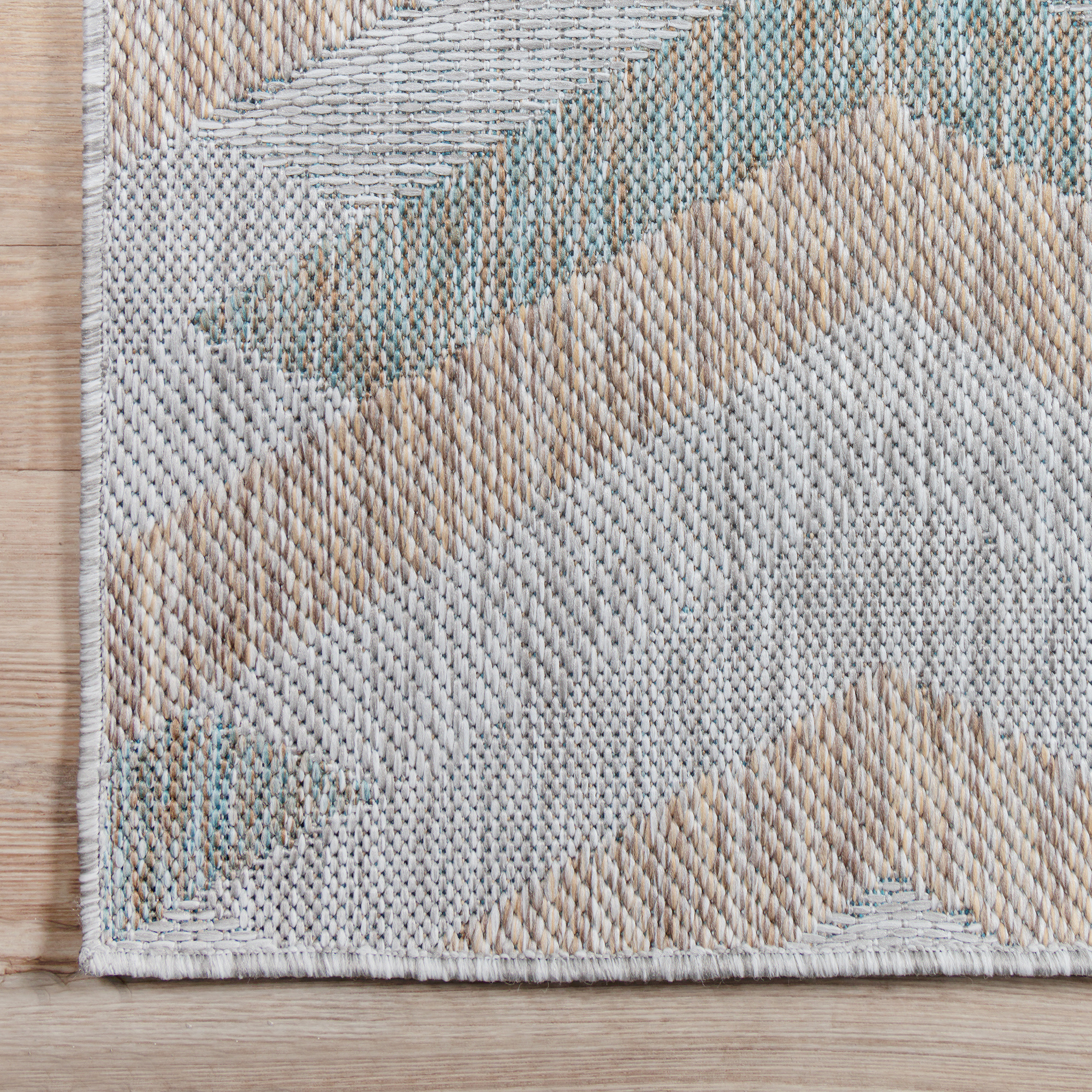 Solid Uni Buitenkleed - Weerbestendig - Effen Vloerkleed - Tuin Balkon - Grijs Beige