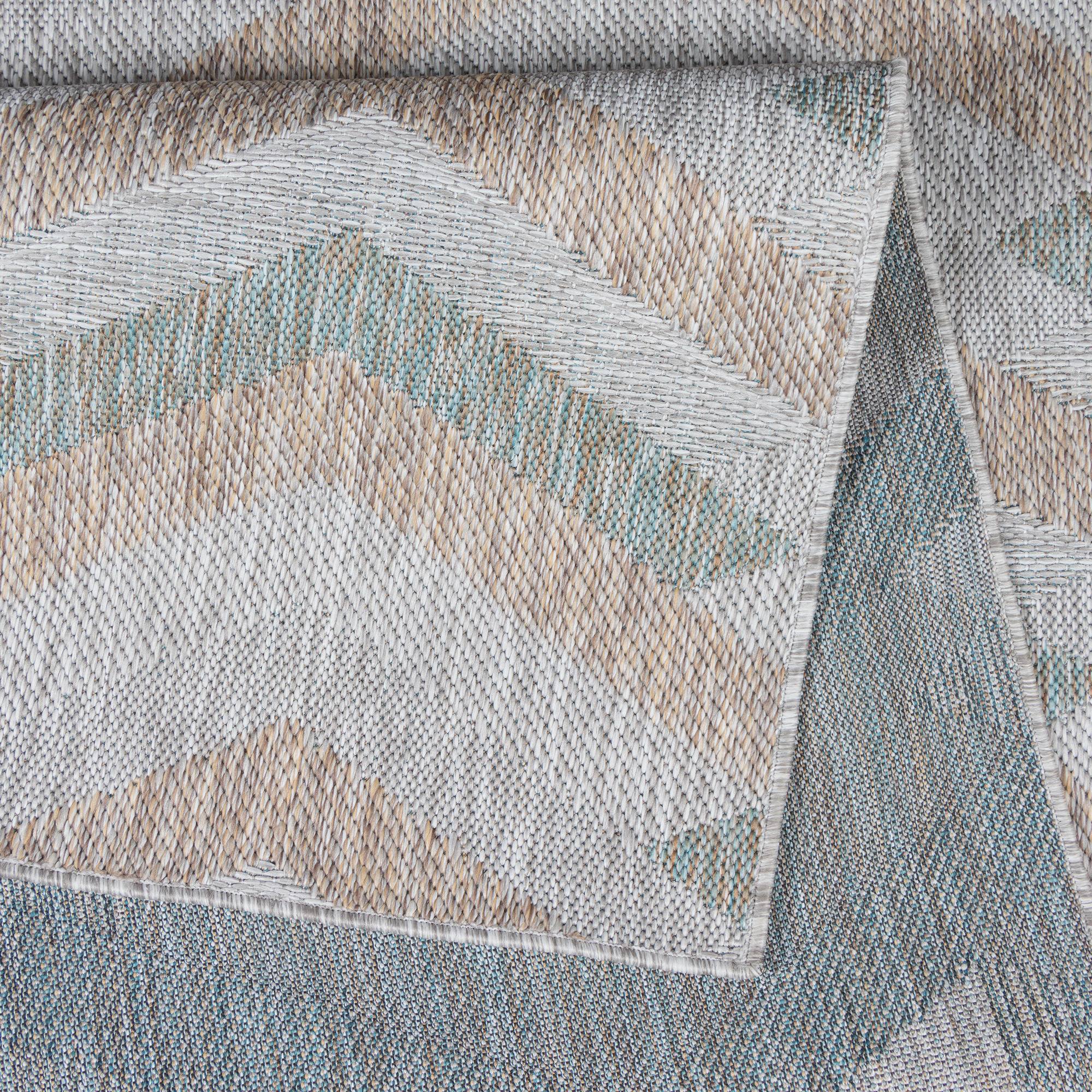 Solid Uni Buitenkleed - Weerbestendig - Effen Vloerkleed - Tuin Balkon - Grijs Beige