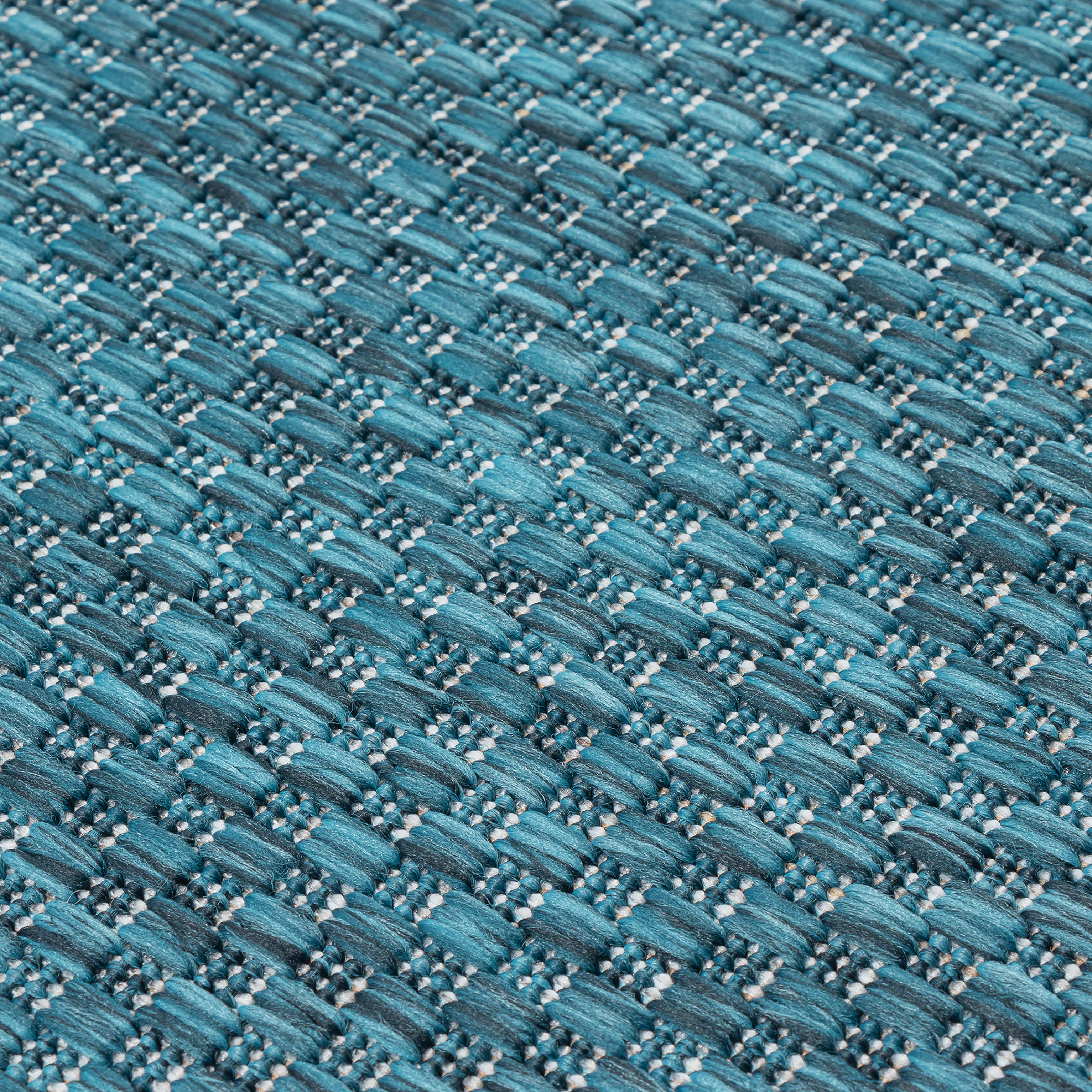 Solid Uni Rond Buitenkleed Blauw