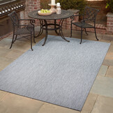 Solid Uni Buitenkleed - Weerbestendig - Effen Vloerkleed - Tuin Balkon - Grijs