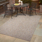 Solid Uni Buitenkleed - Weerbestendig - Effen Vloerkleed - Tuin Balkon - Beige Bruin