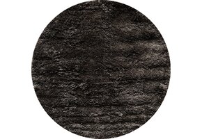 Pearl Soft Rond Shaggy Hoogpolig Vloerkleed Effen Taupe