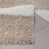 Milano Gala Hoogpolig Vloerkleed Beige/Crème