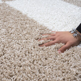 Tapijtenloods Milano Gala Hoogpolig Rond Vloerkleed Modern Beige Creme