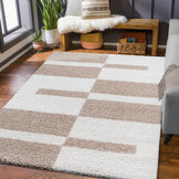 Tapijtenloods Milano Gala Hoogpolig Vloerkleed Modern Beige Creme