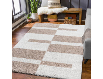 Tapijtenloods Milano Gala Hoogpolig Vloerkleed Modern Beige Creme