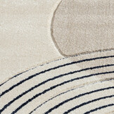 Bonito Japandi Laagpolig Vloerkleed Tapijt Beige Creme