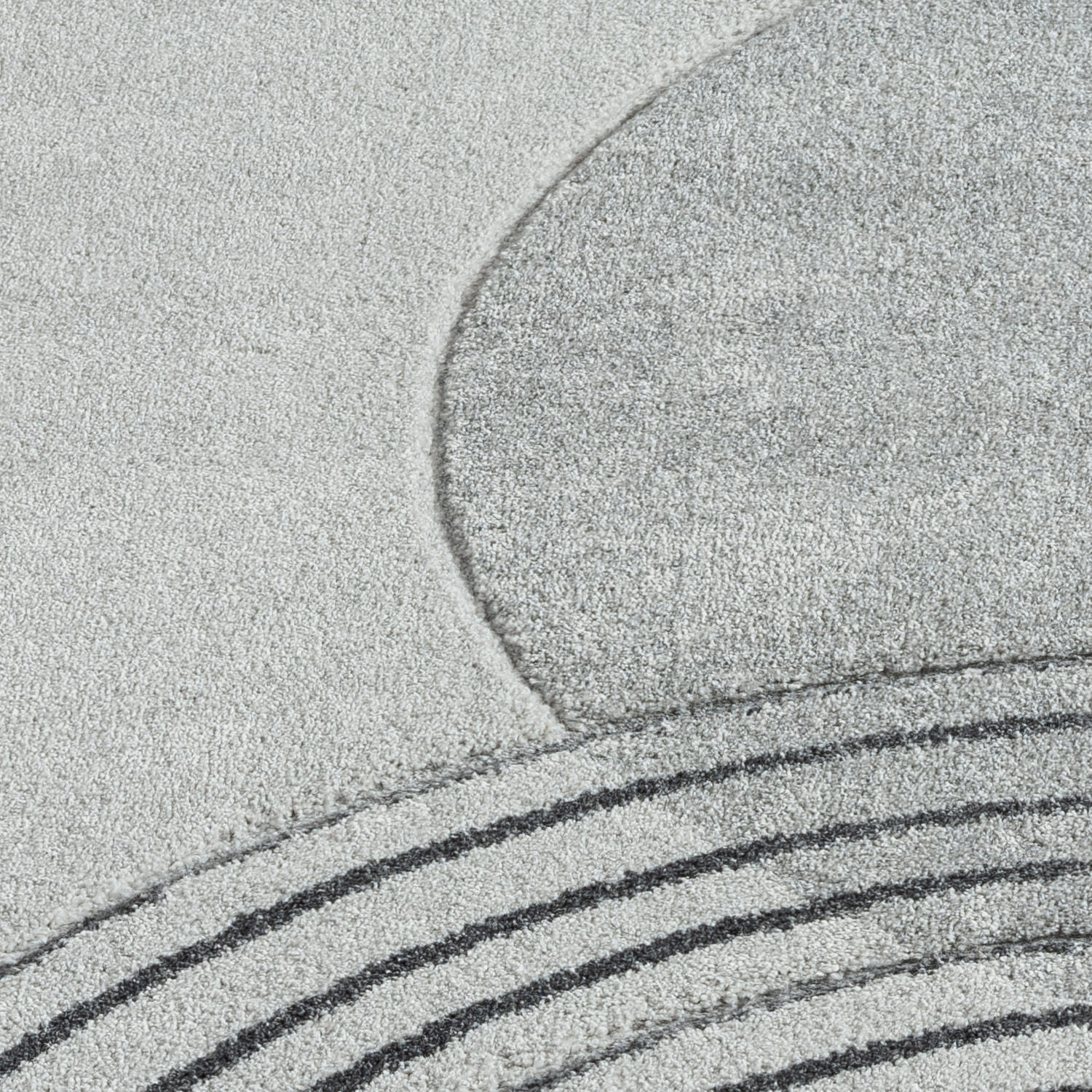 Bonito Japandi Laagpolig Vloerkleed Tapijt Grijs