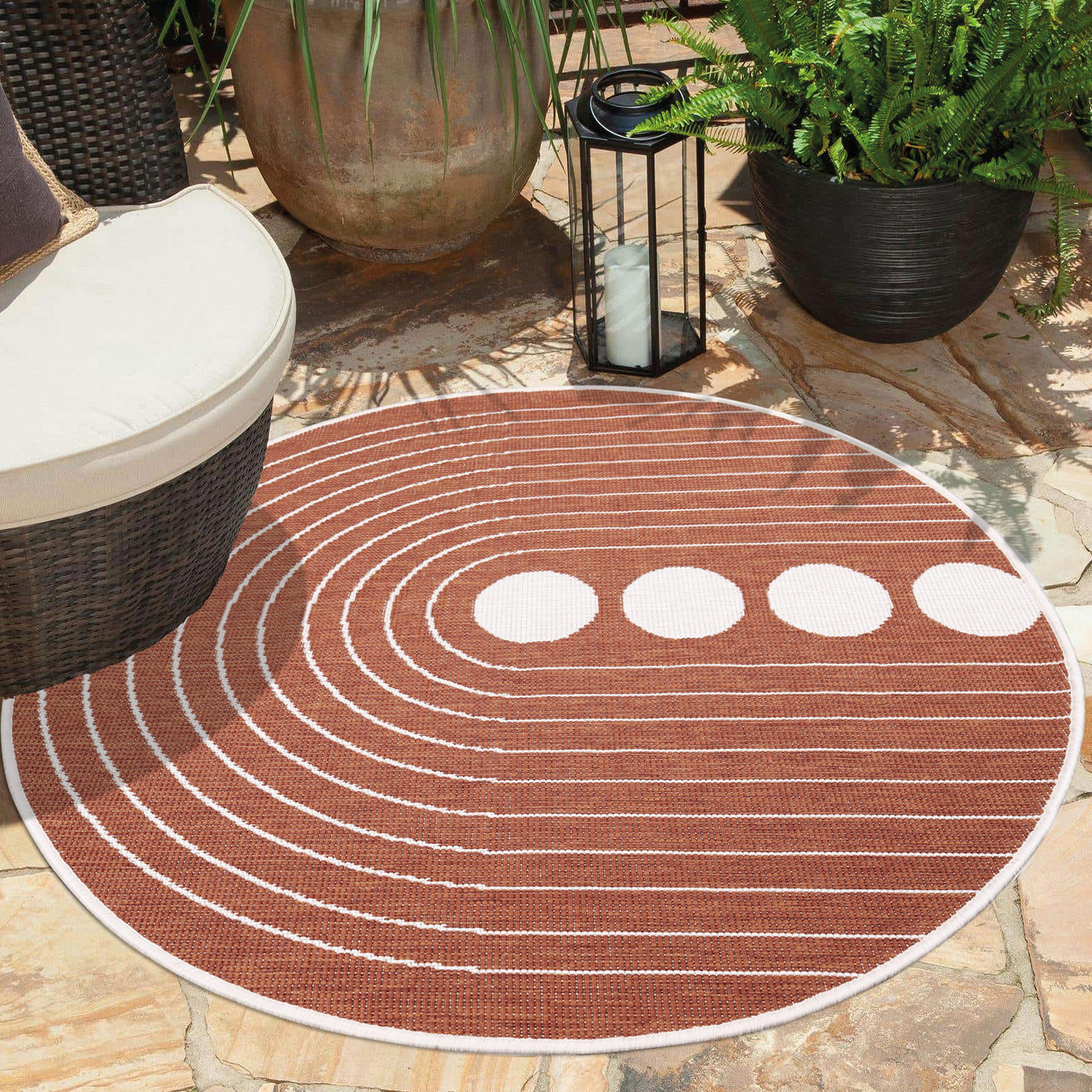 Duo Buitenkleed - Dubbelzijdig - In & Outdoor - Weerbestendig Tuinkleed - Terra Creme