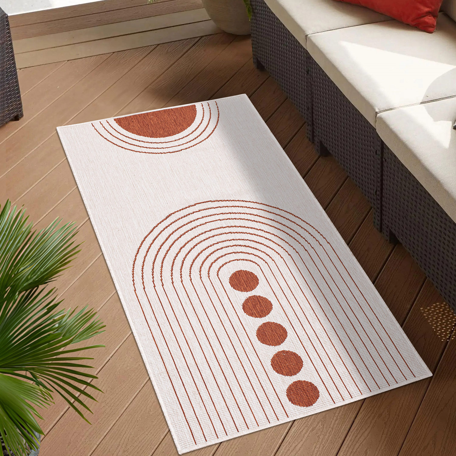 Duo Buitenkleed - Dubbelzijdig - In & Outdoor - Weerbestendig Tuinkleed - Terra Creme
