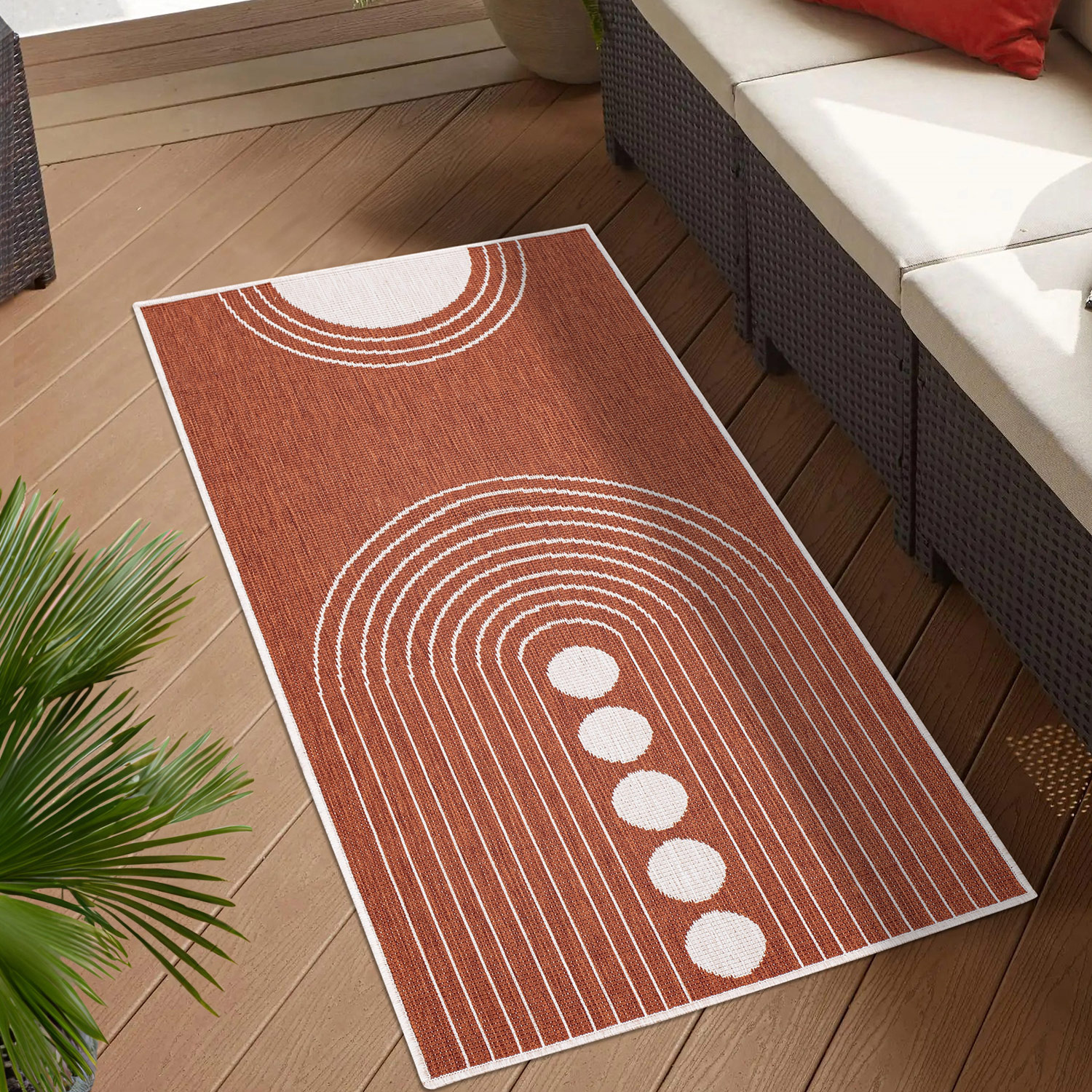 Duo Buitenkleed - Dubbelzijdig - In & Outdoor - Weerbestendig Tuinkleed - Terra Creme