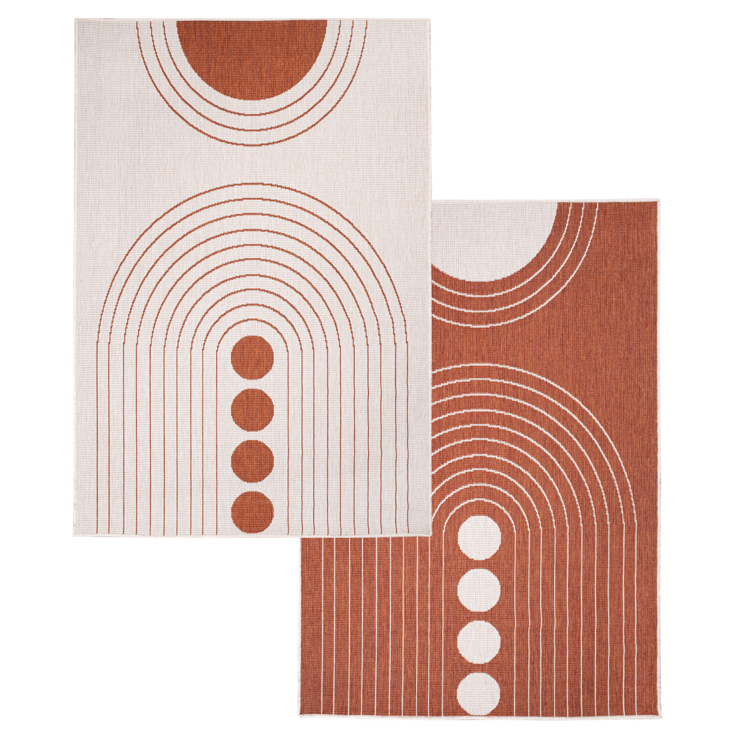 Duo Buitenkleed - Dubbelzijdig - In & Outdoor - Weerbestendig Tuinkleed - Terra Creme