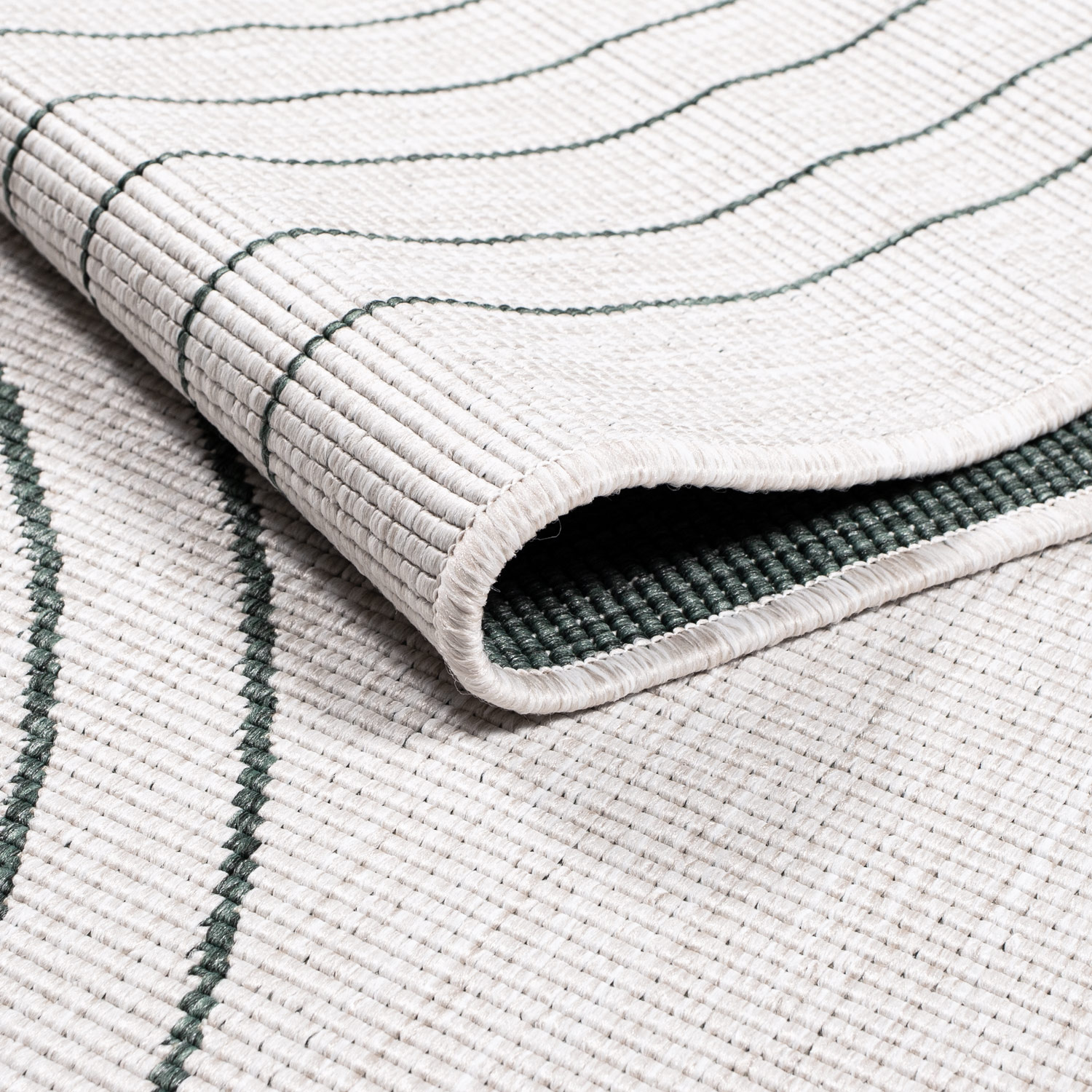 Duo Buitenkleed - Dubbelzijdig - In & Outdoor - Weerbestendig Tuinkleed - Creme Groen