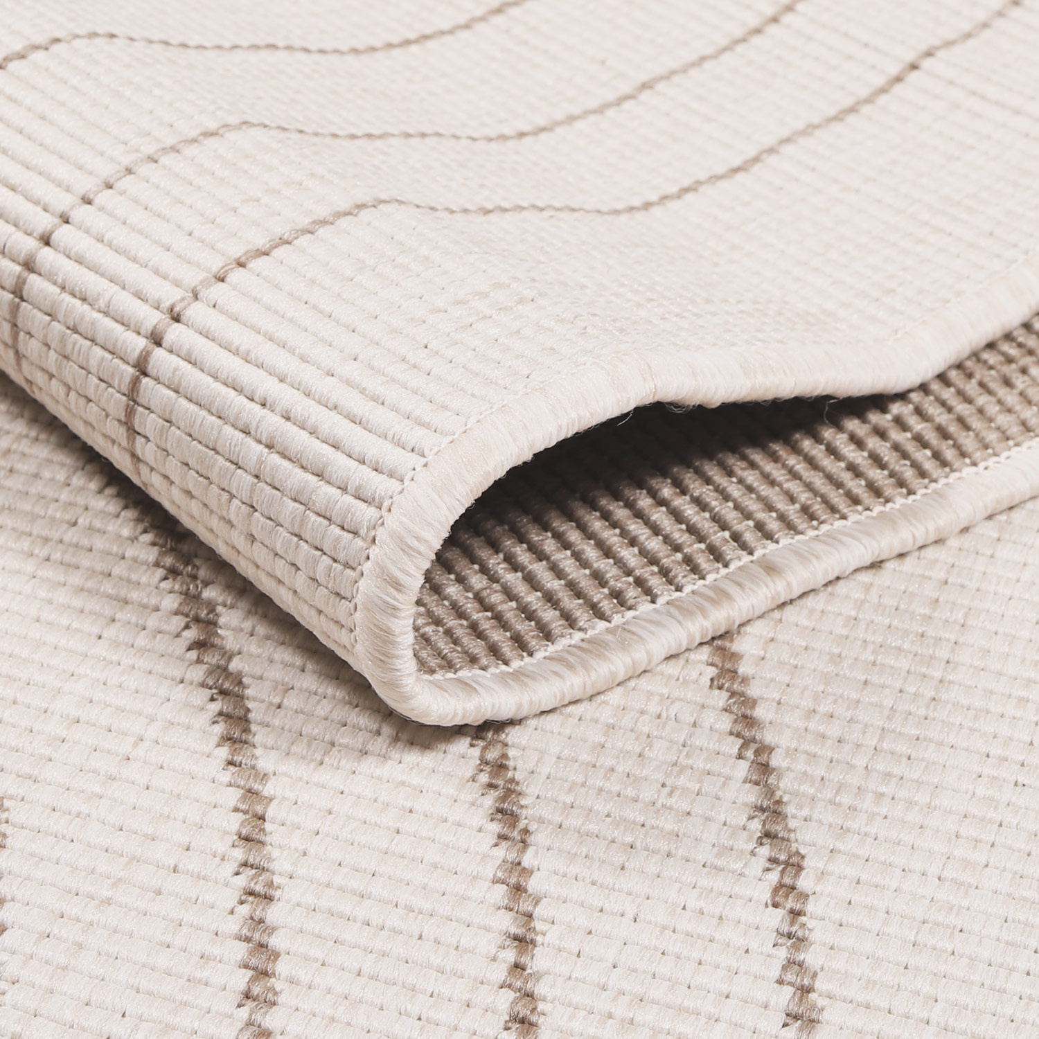 Duo Buitenkleed - Dubbelzijdig - In & Outdoor - Weerbestendig Tuinkleed - Creme Beige