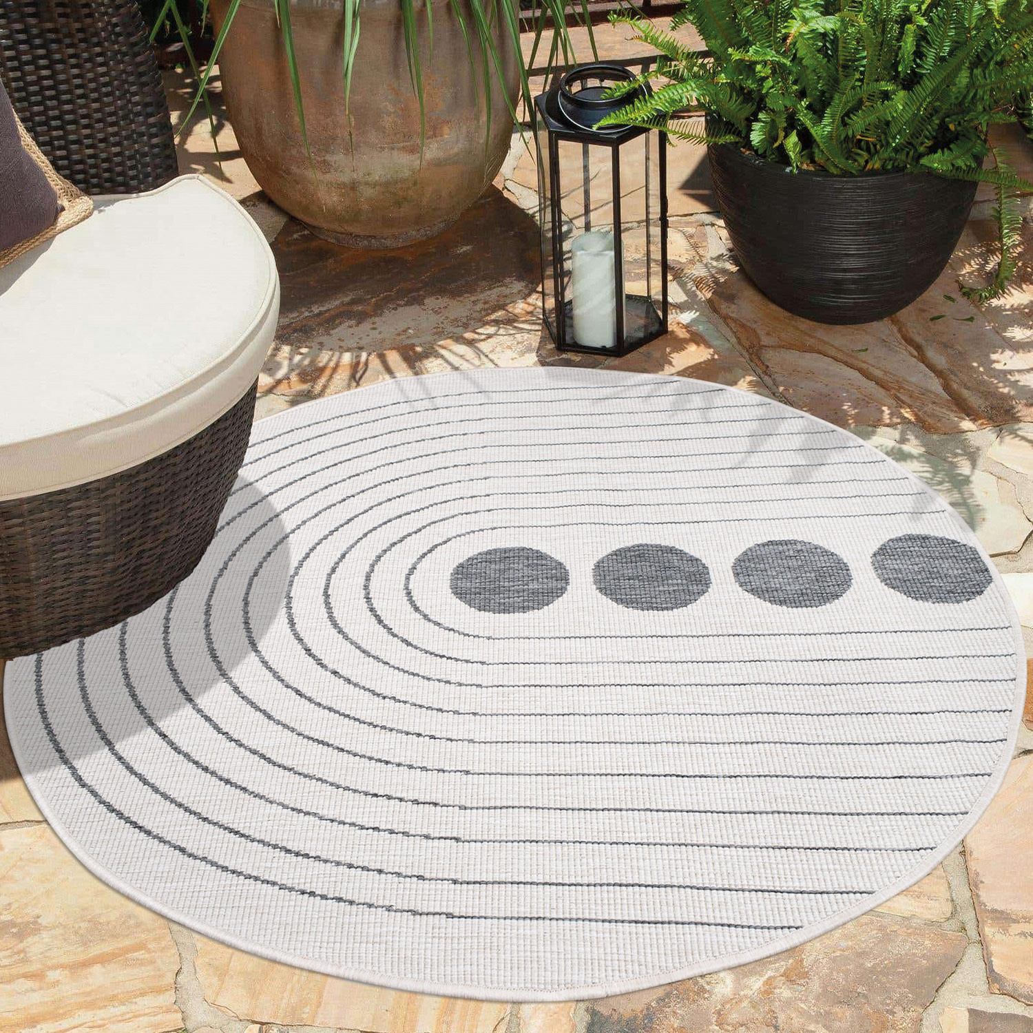 Duo Buitenkleed - Dubbelzijdig - In & Outdoor - Weerbestendig Tuinkleed - Grijs