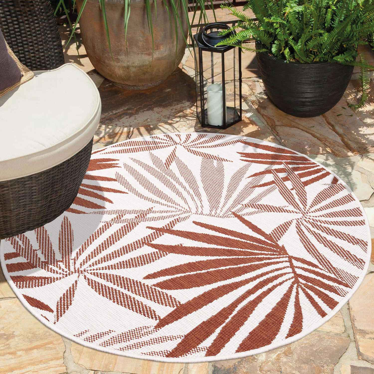 Duo Buitenkleed - Dubbelzijdig - In & Outdoor - Weerbestendig Tuinkleed - Rood