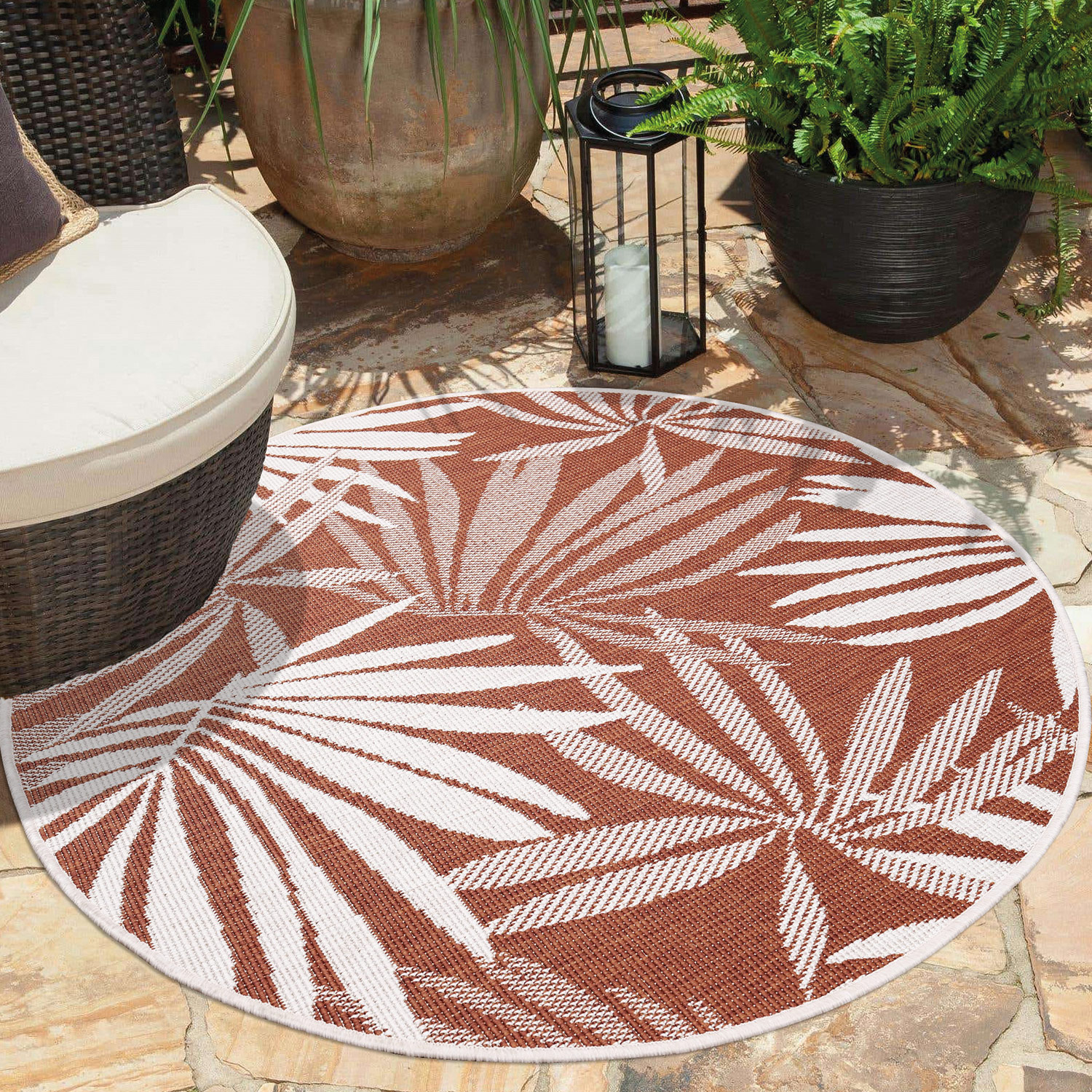 Duo Buitenkleed - Dubbelzijdig - In & Outdoor - Weerbestendig Tuinkleed - Rood