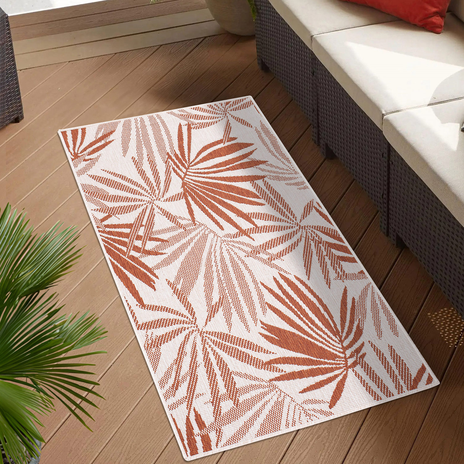 Duo Buitenkleed - Dubbelzijdig - In & Outdoor - Weerbestendig Tuinkleed - Terra Creme