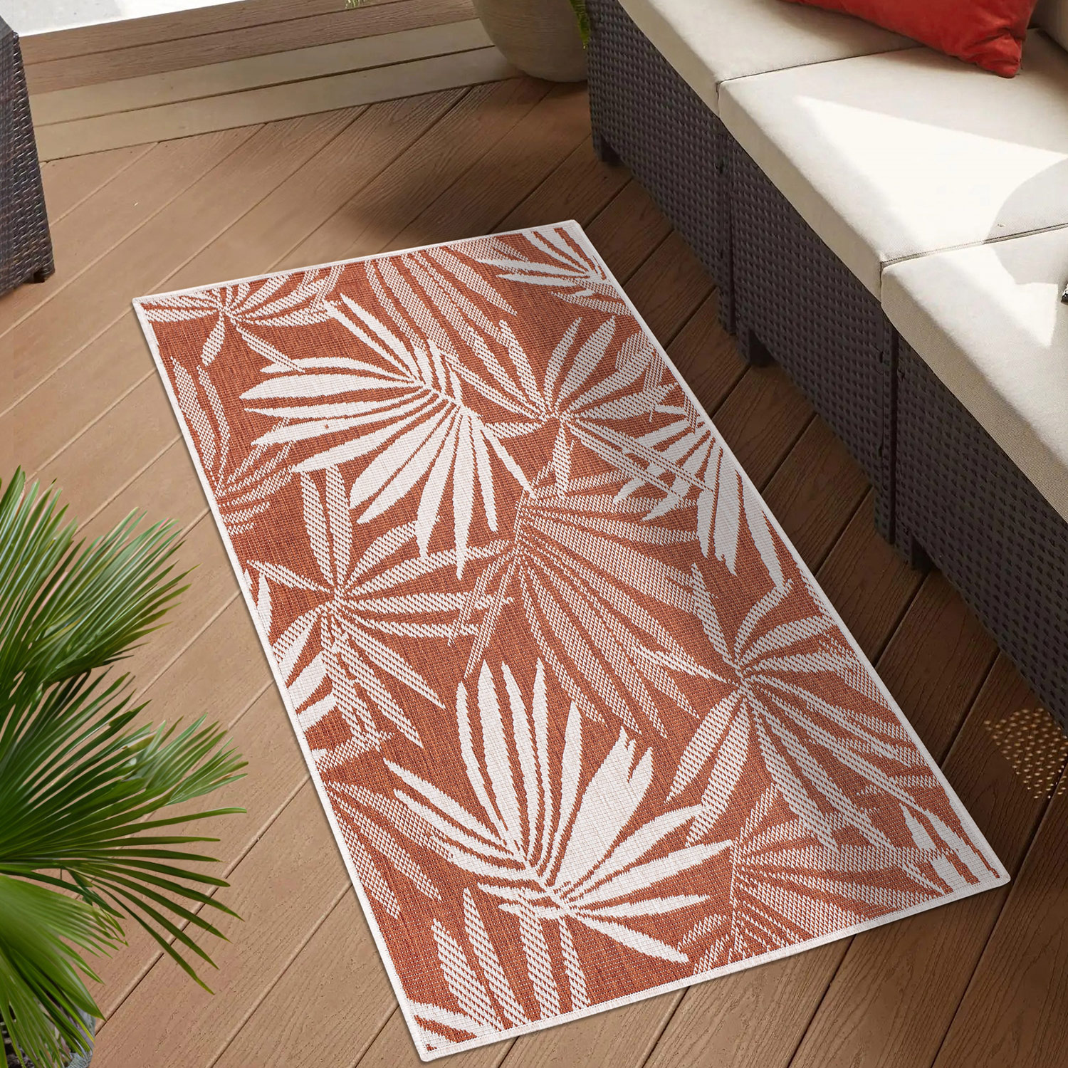 Duo Buitenkleed - Dubbelzijdig - In & Outdoor - Weerbestendig Tuinkleed - Terra Creme