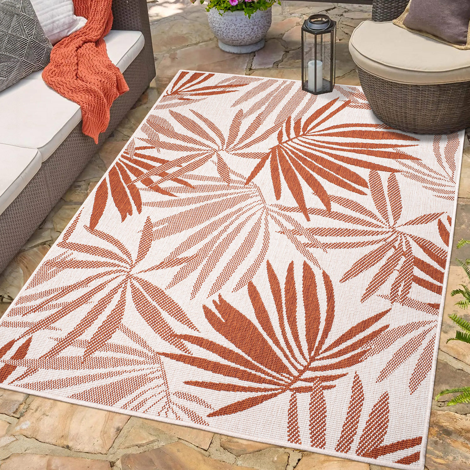 Duo Buitenkleed - Dubbelzijdig - In & Outdoor - Weerbestendig Tuinkleed - Terra Creme
