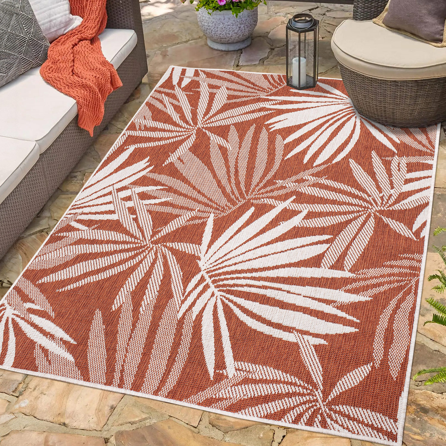 Duo Buitenkleed - Dubbelzijdig - In & Outdoor - Weerbestendig Tuinkleed - Terra Creme