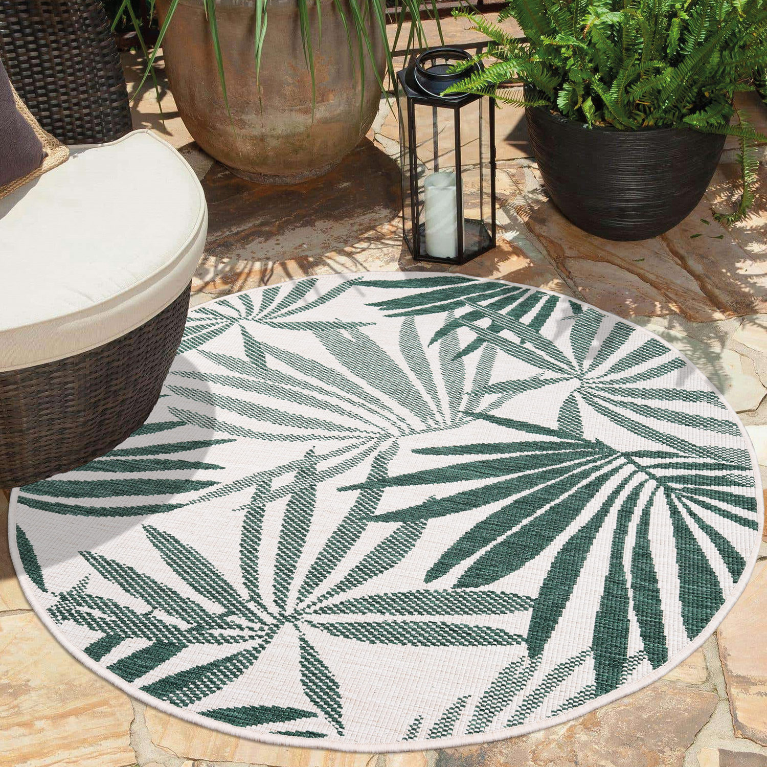 Duo Buitenkleed - Dubbelzijdig - In & Outdoor - Weerbestendig Tuinkleed - Groen
